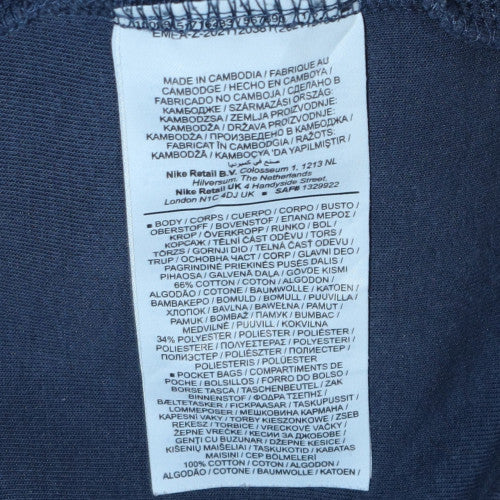 Nike Men's Blue Full Zip Hooded Sweatshirt L Regular Fit