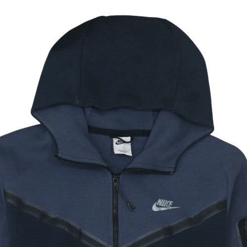 Nike Men's Blue Full Zip Hooded Sweatshirt L Regular Fit