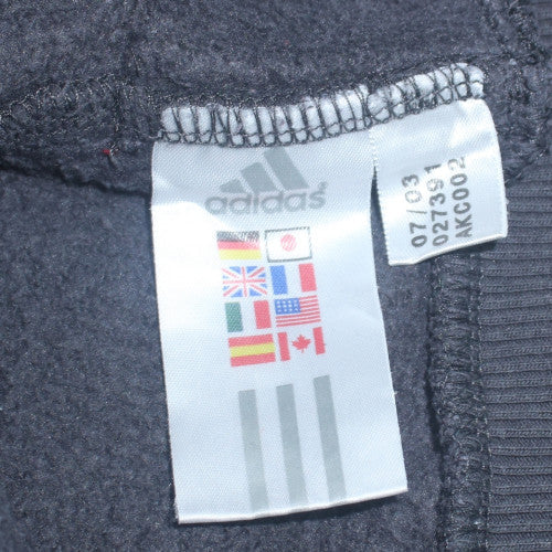 Adidas Women Grey Full Zip Sweatshirt Size 12 Fleece Lined Classic