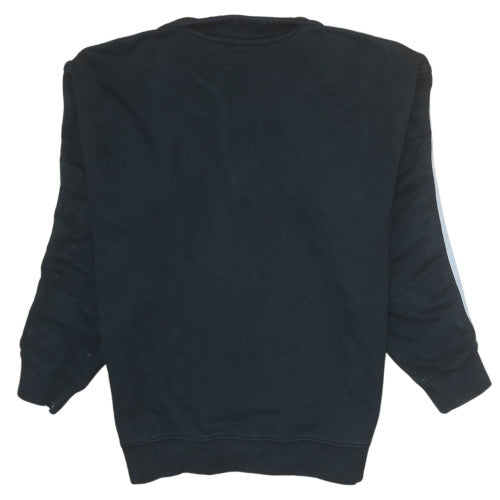 Adidas Women Black 1/4 Zip Sweatshirt UK 8 Classic Logo Pullover