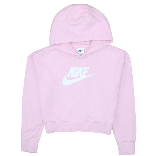 Nike Womens Pink Pullover Hoodie XL Relaxed Fit Cotton Blend Sweatshirt