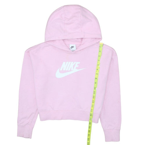Nike Womens Pink Pullover Hoodie XL Relaxed Fit Cotton Blend Sweatshirt