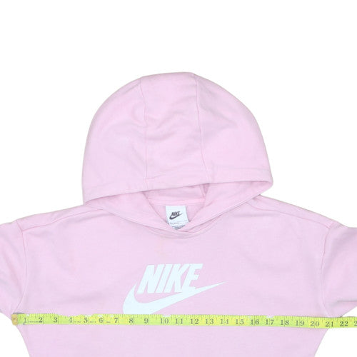Nike Womens Pink Pullover Hoodie XL Relaxed Fit Cotton Blend Sweatshirt