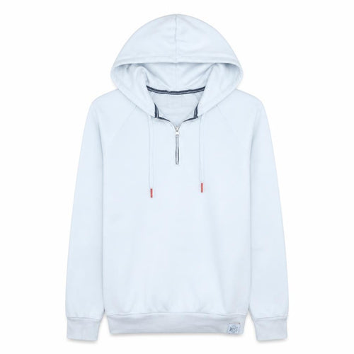 Reebok Men's White Half Zip Pullover Hoodie Size M Fleece Sportswear