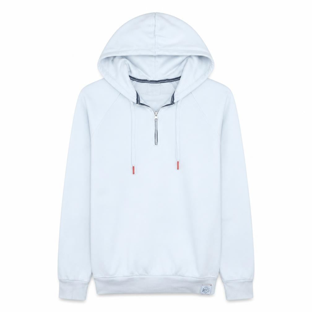 Reebok Men's White Half Zip Pullover Hoodie Size M Fleece Sportswear