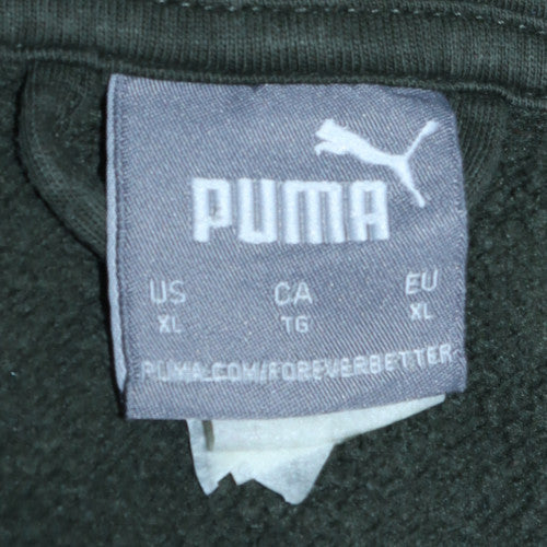 Puma Men’s Green Full Zip Hoodie XL Marksman Logo Style