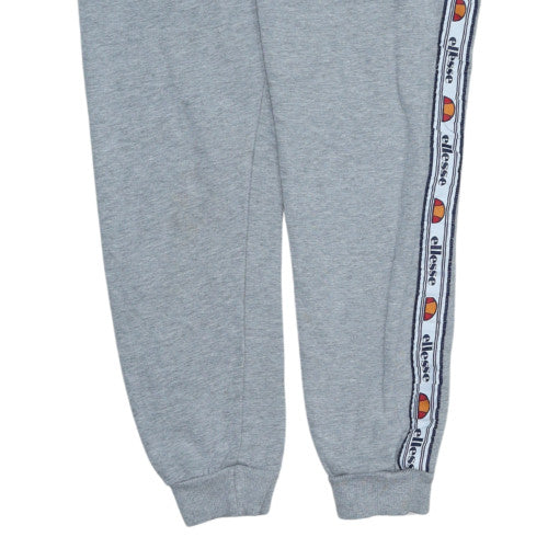 Ellesse Womens Grey Jogger Sweatpants UK 8 Cotton Blend Side Stripe