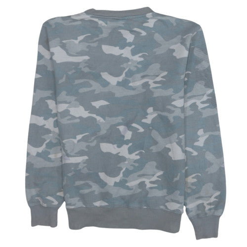 Ellesse Womens Grey Camouflage Crew Neck Sweatshirt UK 12