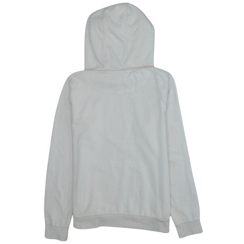 U.S. Polo Assn Women White Seed Pearl Hoodie M Cotton Blend Pullover