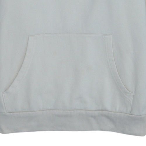 U.S. Polo Assn Women White Seed Pearl Hoodie M Cotton Blend Pullover