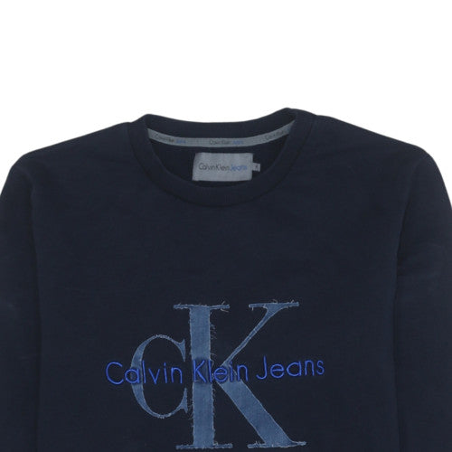 Calvin Klein Jeans Men's Blue XL Pullover Crew Neck Sweatshirt
