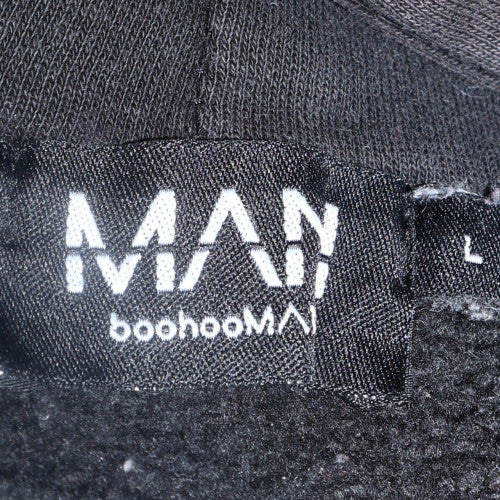 boohooMAN Men's Black Nirvana Pullover Hoodie Size L Graphic Fleece