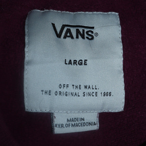 Vans Mens Burgundy Red Logo Crew Neck Pullover Sweatshirt Size L