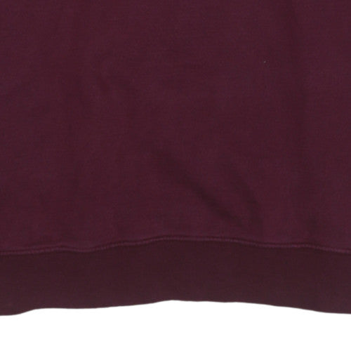 Vans Mens Burgundy Red Logo Crew Neck Pullover Sweatshirt Size L