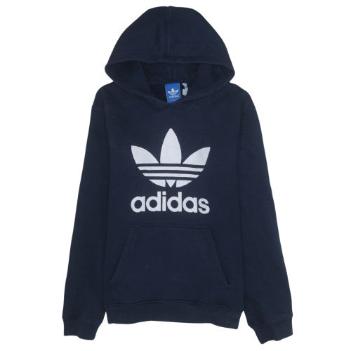 Adidas Men's Blue Pullover Hoodie L Graphic Print Fleece