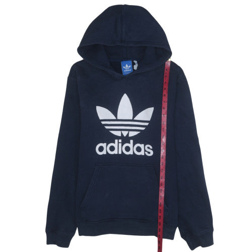 Adidas Men's Blue Pullover Hoodie L Graphic Print Fleece