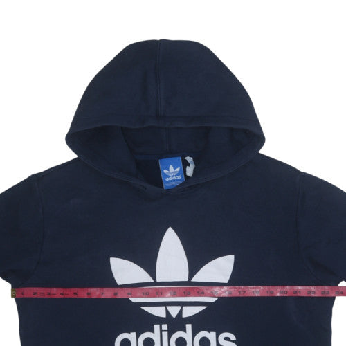 Adidas Men's Blue Pullover Hoodie L Graphic Print Fleece