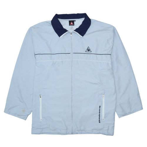 Le Coq Sportif Mens Light Blue Full Zip Windbreaker Jacket XL
