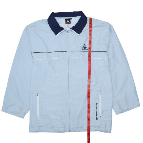 Le Coq Sportif Mens Light Blue Full Zip Windbreaker Jacket XL