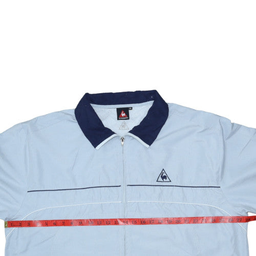 Le Coq Sportif Mens Light Blue Full Zip Windbreaker Jacket XL