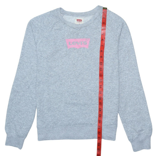 Levi's Girls Grey Logo Crew Neck Sweatshirt Size 14A 158cm