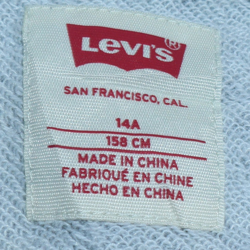 Levi's Girls Grey Logo Crew Neck Sweatshirt Size 14A 158cm
