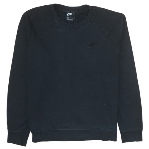 Nike Men's Black Cotton Crew Neck Pullover Sweatshirt Size L