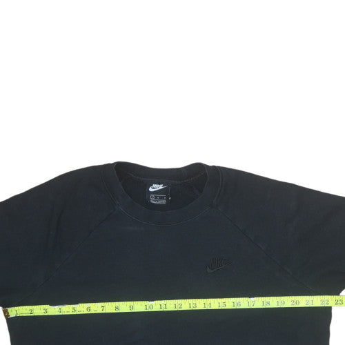 Nike Men's Black Cotton Crew Neck Pullover Sweatshirt Size L