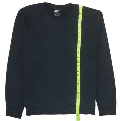 Nike Men's Black Cotton Crew Neck Pullover Sweatshirt Size L