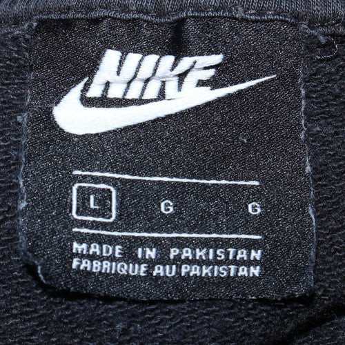 Nike Men's Black Cotton Crew Neck Pullover Sweatshirt Size L
