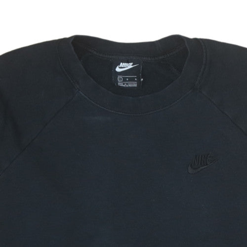 Nike Men's Black Cotton Crew Neck Pullover Sweatshirt Size L