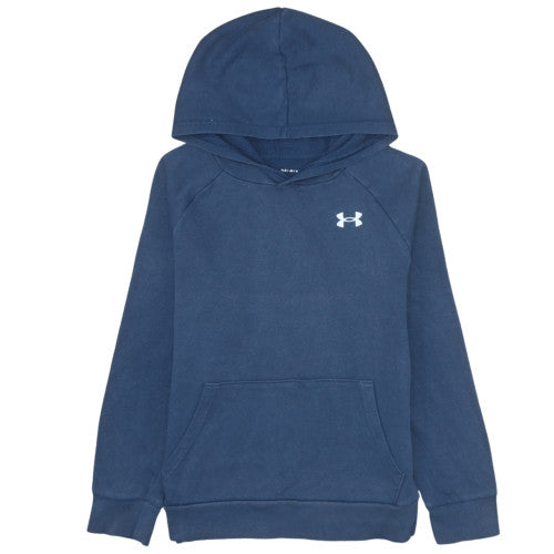 Under Armour Teens Blue Pullover Hoodie YLG Classic Fit Cotton Blend