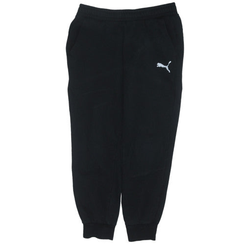 Puma Men's Black Fleece Jogger Trousers Size L Regular Fit