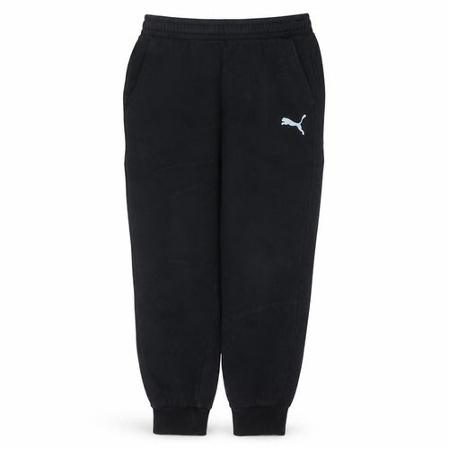 Puma Men's Black Fleece Jogger Trousers Size L Regular Fit