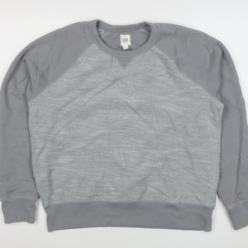 GAP Men’s Grey Long Sleeve Crew Neck Pullover Sweatshirt Size L