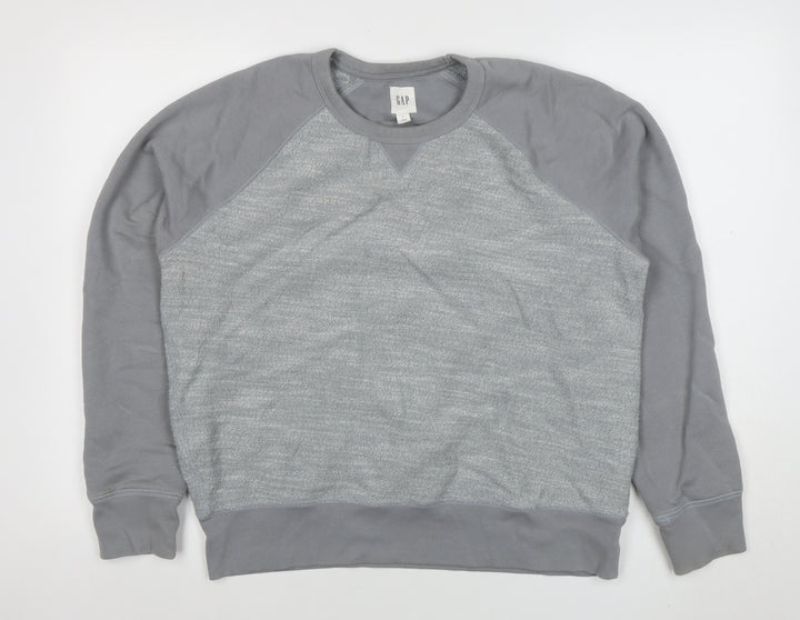 GAP Men’s Grey Long Sleeve Crew Neck Pullover Sweatshirt Size L
