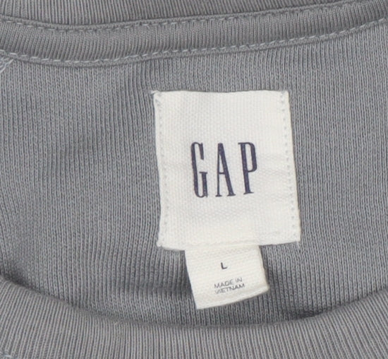 GAP Men’s Grey Long Sleeve Crew Neck Pullover Sweatshirt Size L