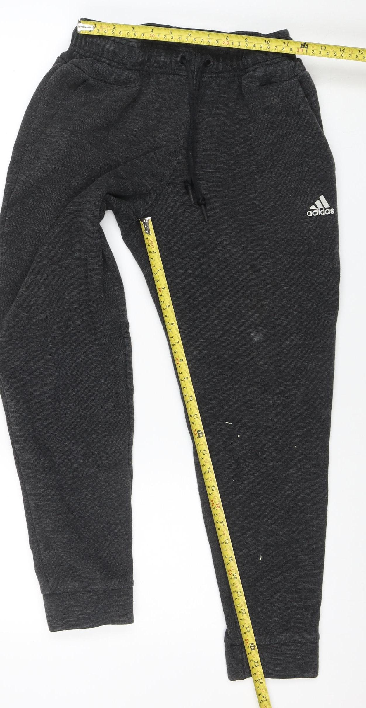 Adidas Men's Black Jogger Sweatpants Size S Tapered Fleece