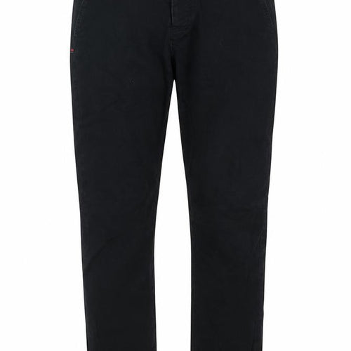 Kangol Men's Black Chino Trousers Size 36L Cotton Regular Fit
