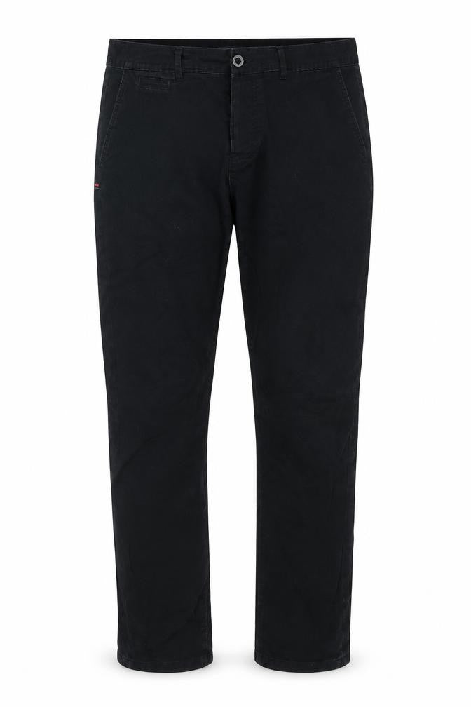 Kangol Men's Black Chino Trousers Size 36L Cotton Regular Fit