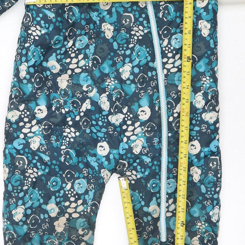 Dare 2B Girls Blue Floral Hooded Winter Snowsuit Size 3 Years