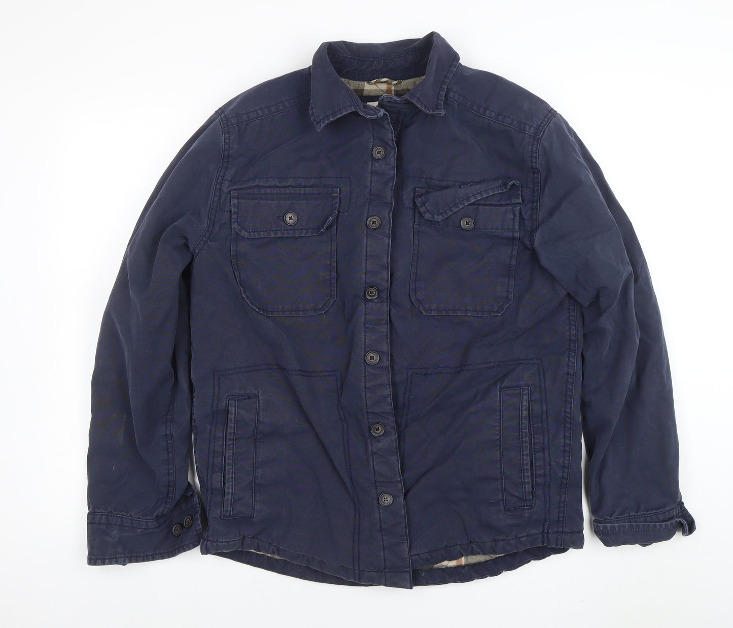 Fat Face Men's Blue Cotton Regular Fit Lined Casual Jacket M