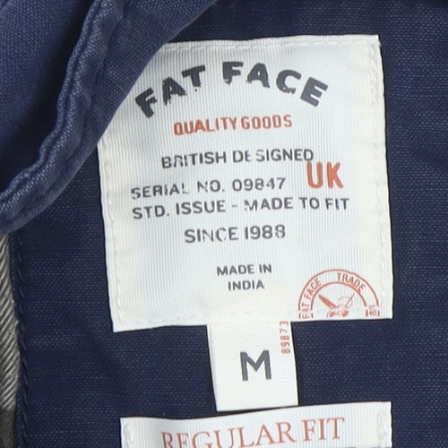 Fat Face Men's Blue Cotton Regular Fit Lined Casual Jacket M