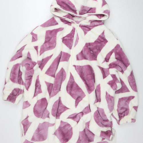 JIMJAM THE LABEL Women's Purple Fleece Hooded Robe One Size