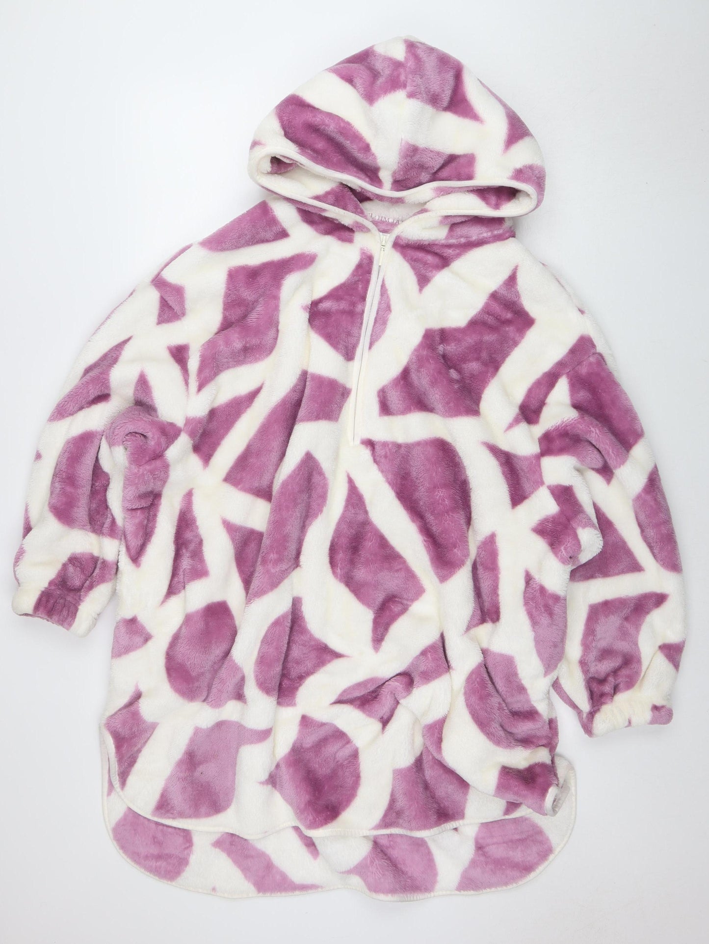 JIMJAM THE LABEL Women's Purple Fleece Hooded Robe One Size