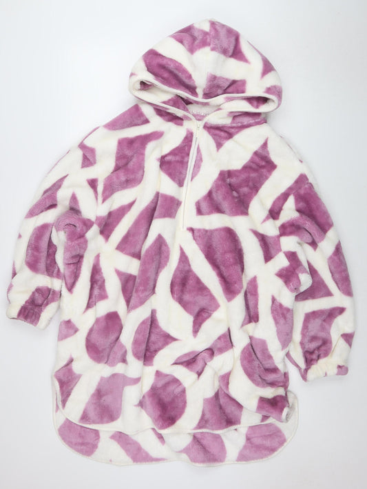 JIMJAM THE LABEL Women's Purple Fleece Hooded Robe One Size