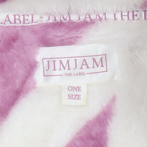 JIMJAM THE LABEL Women's Purple Fleece Hooded Robe One Size