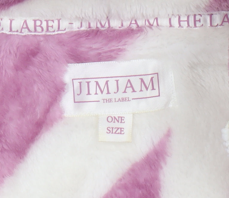JIMJAM THE LABEL Women's Purple Fleece Hooded Robe One Size