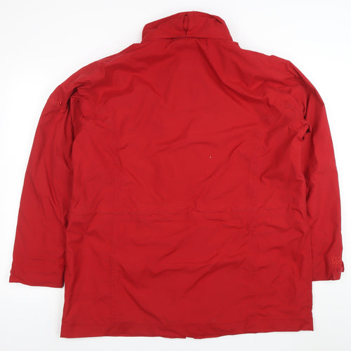 Regatta Women Red Waterproof Mid-Length Parka Jacket Size 18