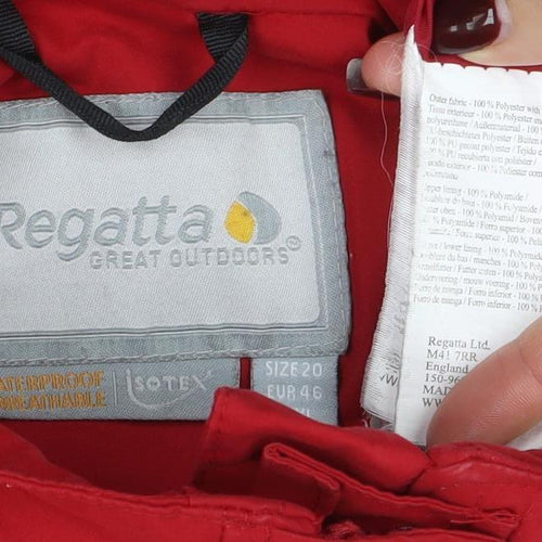 Regatta Women Red Waterproof Mid-Length Parka Jacket Size 18